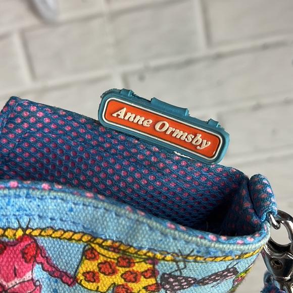 Vintage Anne Ormsby Surviving Stress Bamboo Handle Canvas Beach Purse - Picture 12 of 15